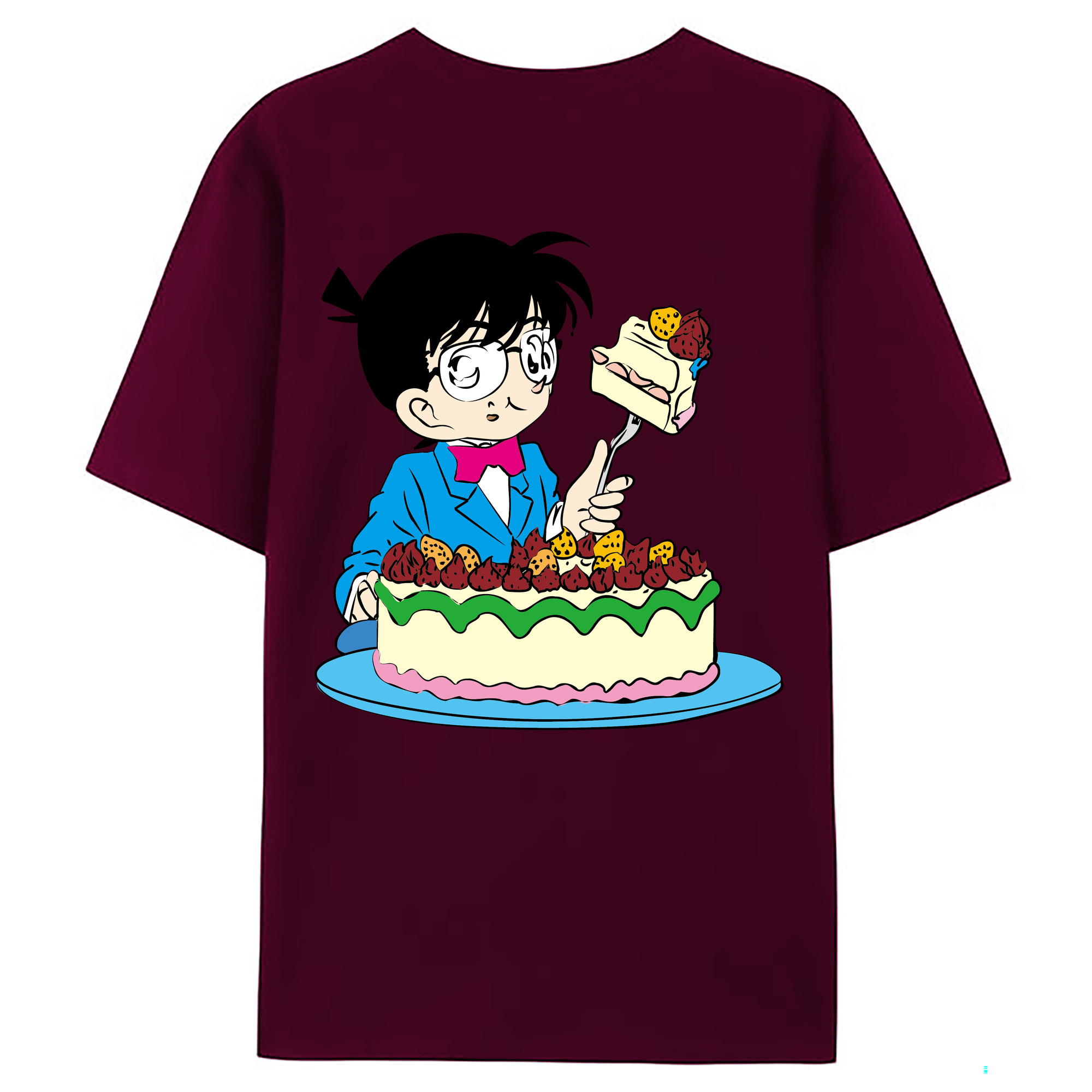 （画像用） 名探偵コナン 江戸川 コナン Detective Conan Conan Edogawa レディース半袖Tシャツ(バックプリント)